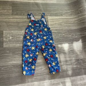 90s Carters Corduroy Printed Overalls
